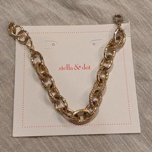 Stella and Dot Christina Link Bracelet Gold